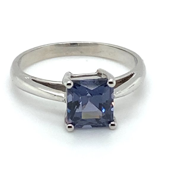 Blue Spinel 2.40ct Solid 14K White Gold Ring - Picture 4 of 7